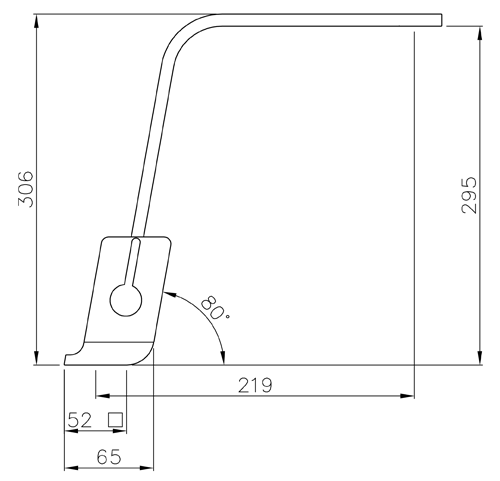 Technical image of Abode Verso Monobloc Kitchen Tap (Chrome).