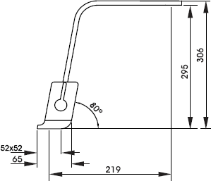 Technical image of Abode Verso Monobloc Kitchen Tap With Swivel Spout (Brushed Nickel).