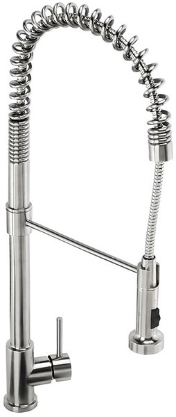 Larger image of Abode Stalto Professional Kitchen Tap With Swivel Spout (Stainless Steel).