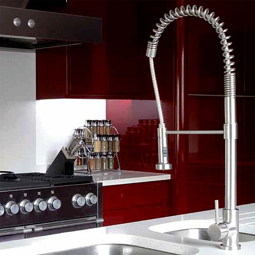 Example image of Abode Stalto Professional Kitchen Tap With Swivel Spout (Stainless Steel).