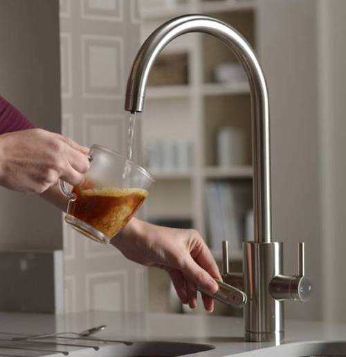 Example image of Abode Pronteau Profile Kitchen Tap, Boiling, Hot, Cold & Filtered (B Nickel).