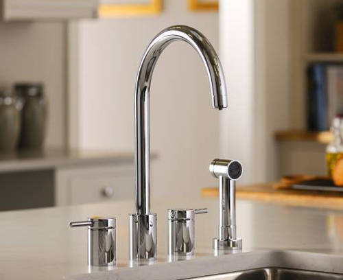 Example image of Abode Pronteau Profile Kitchen Tap, Boiling, Hot, Cold & Filtered (Chrome).