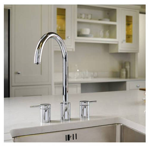 Example image of Abode Pronteau Profile Kitchen Tap, Boiling, Hot, Cold & Filtered (B Nickel).