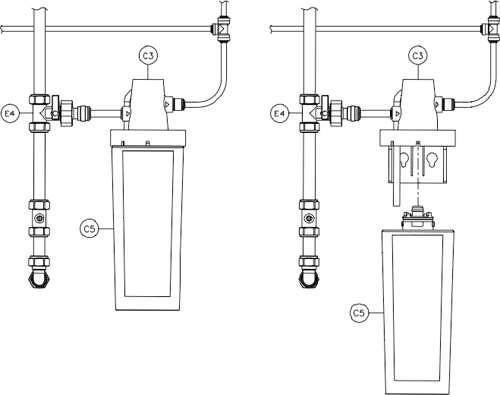 Technical image of Abode Pronteau 1 x PROBOIL Replacement Water Filter Cartridge.