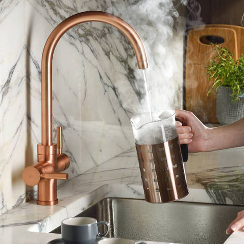 Larger image of Abode Pronteau 3 In 1 Boiling Water Filtered Kitchen Tap (Urban Copper).