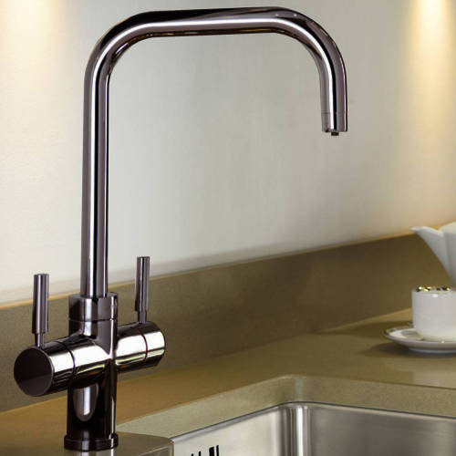 Larger image of Abode Pronteau 3 In 1 Boiling Water Filtered Kitchen Tap (Graphite).