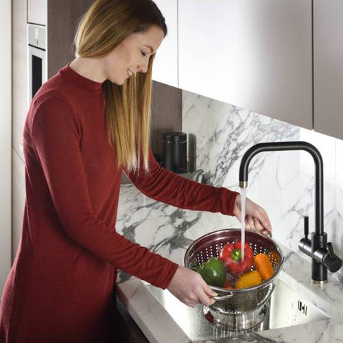 Example image of Abode Pronteau 3 In 1 Boiling Water Filtered Kitchen Tap (Matt Black).