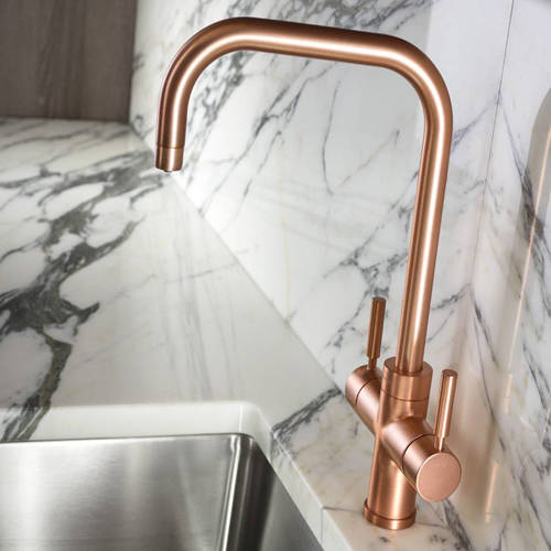 Larger image of Abode Pronteau 3 In 1 Boiling Water Filtered Kitchen Tap (Urban Copper).