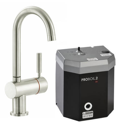 Example image of Abode Pronteau Boiling Water Filtered Kitchen Tap 98 (Brushed Nickel).