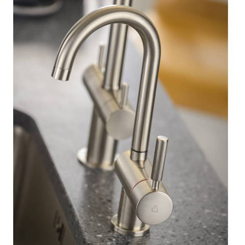 Example image of Abode Pronteau Boiling Water Filtered Kitchen Tap 98 (Brushed Nickel).