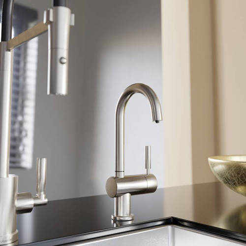 Larger image of Abode Pronteau Boiling Hot & Cold Filtered Kitchen Tap 98� (Brushed Nickel).