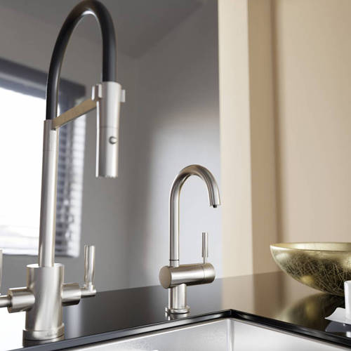 Example image of Abode Pronteau Boiling Hot & Cold Filtered Kitchen Tap 98� (Brushed Nickel).