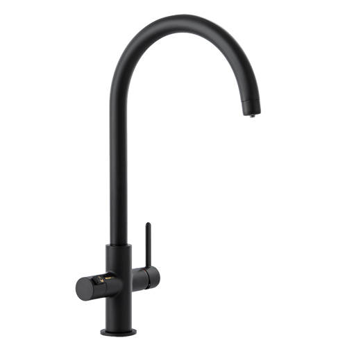 Larger image of Abode Pronteau 3 In 1 Boiling Water Filtered Kitchen Tap (Matt Black).