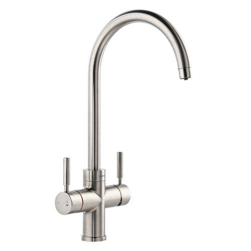 Larger image of Abode Pronteau 4 In 1 Boiling Water Filtered Kitchen Tap (Brushed Nickel).
