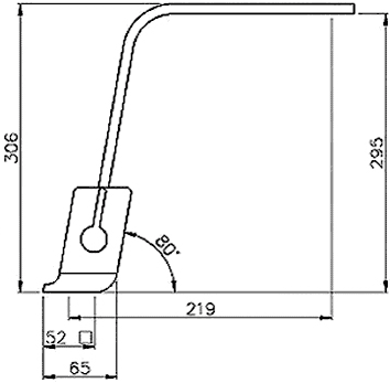 Technical image of Abode Verso Kitchen Tap With Swivel Spout AT1189 (Chrome).