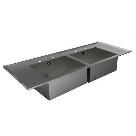 Example image of Acorn Thorn Catering Sink With 2 Bowls 1500mm (Stainless Steel).