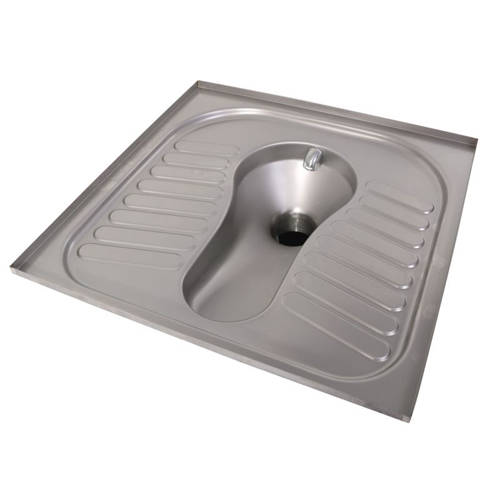 Larger image of Acorn Thorn Squatting Toilet Pan (Stainless Steel).