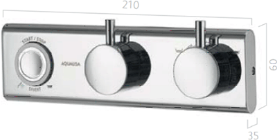 Technical image of Aqualisa HiQu Digital Bath Valve Kit 09 & Overflow Bath Filler (HP, Combi).