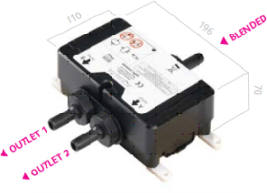 Technical image of Aqualisa HiQu Digital Smart Shower Valve Kit 14 (Gravity).