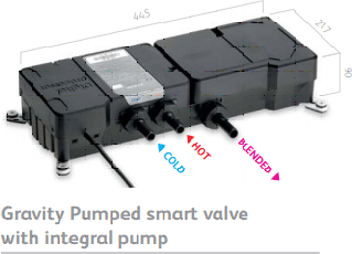 Technical image of Aqualisa HiQu Digital Smart Shower Valve Kit 16 with LED Head (Gravity).