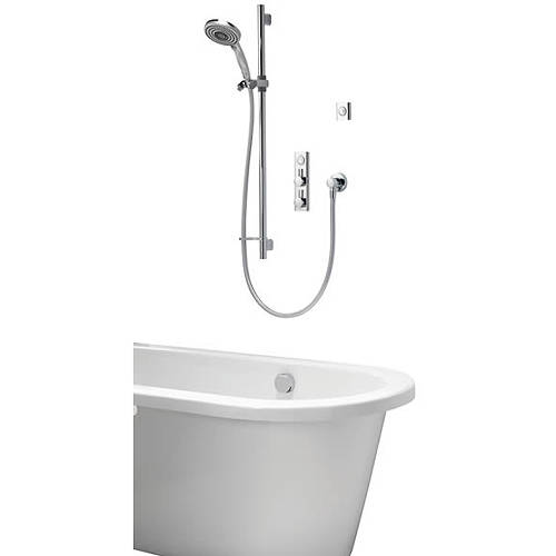 Larger image of Aqualisa HiQu Digital Bath Kit 19 With Shower Kit, Bath Filler & Remote (HP, Combi).