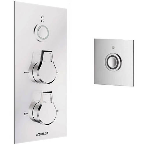 Example image of Aqualisa Infinia Digital Shower Pack 35 (Chrome Astratta Handles, GP).