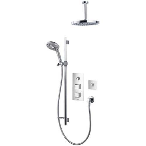 Larger image of Aqualisa Infinia Digital Shower Pack 39 (Chrome Piazza Handles, GP).