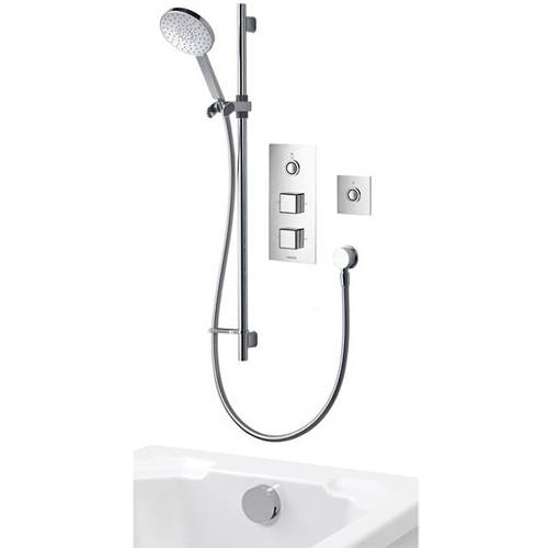 Larger image of Aqualisa Infinia Digital Shower Pack 87 (Chrome Piazza Handles, GP).