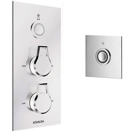 Example image of Aqualisa Infinia Digital Shower Pack 61 (Chrome & White Astratta Handles, GP).