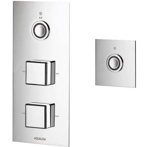 Example image of Aqualisa Infinia Digital Shower Pack 29 (Chrome & White Piazza Handles, GP).