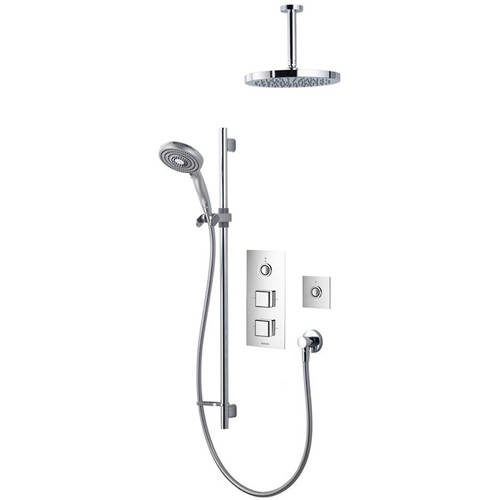 Larger image of Aqualisa Infinia Digital Shower Pack 42 (Chrome & White Piazza Handles, HP).