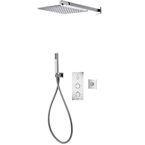 Larger image of Aqualisa Infinia Digital Shower Pack 58 (Chrome & White Tondo Handles, HP).