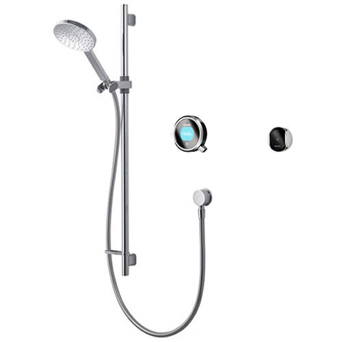 Larger image of Aqualisa Q Smart Shower Pack 01BC With Remote & Black Accent (HP).