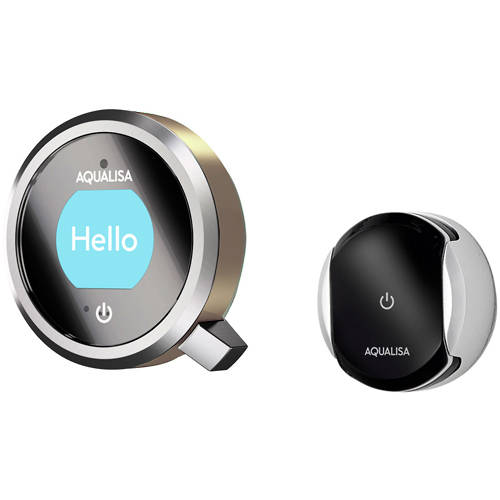 Example image of Aqualisa Q Smart Shower Pack 01N With Remote & Nickel Accent (HP).