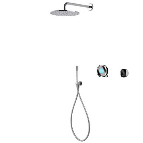 Larger image of Aqualisa Q Smart Shower Pack 04BC With Remote & Black Accent (Gravity).