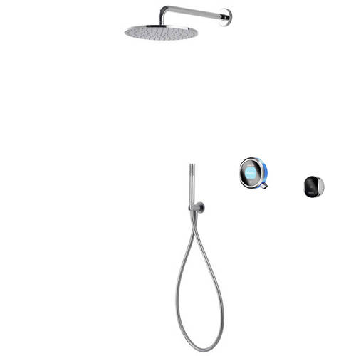 Larger image of Aqualisa Q Smart Shower Pack 04BL With Remote & Blue Accent (Gravity).