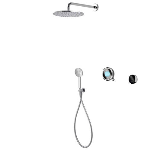 Larger image of Aqualisa Q Smart Shower Pack 06GR With Remote & Grey Accent (Gravity).