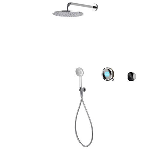 Larger image of Aqualisa Q Smart Shower Pack 06P With Remote & Pewter Accent (Gravity).