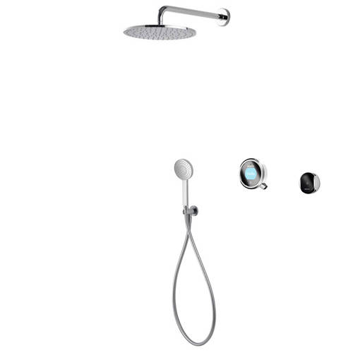Larger image of Aqualisa Q Smart Shower Pack 06W With Remote & White Accent (Gravity).
