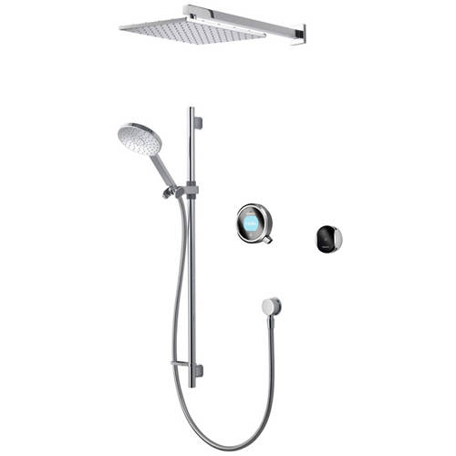 Larger image of Aqualisa Q Smart Shower Pack 08GR With Remote & Grey Accent (Gravity).