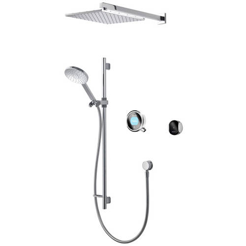 Larger image of Aqualisa Q Smart Shower Pack 08W With Remote & White Accent (Gravity).
