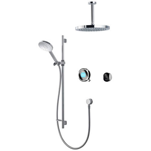 Larger image of Aqualisa Q Smart Shower Pack 11BC With Remote & Black Accent (HP).