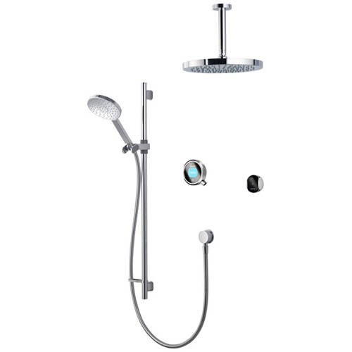 Larger image of Aqualisa Q Smart Shower Pack 12C With Remote & Chrome Accent (Gravity).