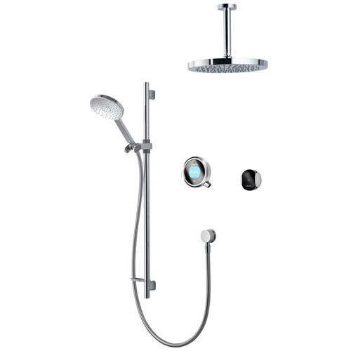 Larger image of Aqualisa Q Smart Shower Pack 12S With Remote & Silver Accent (Gravity).