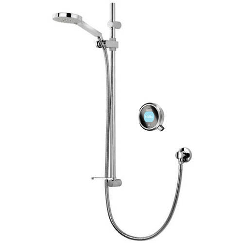 Larger image of Aqualisa Q Q Smart 14S With Adjustable Slide Rail Kit & Silver Acc (Gravity).