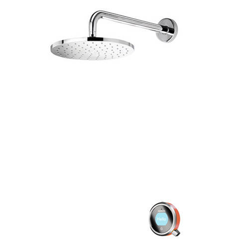 Larger image of Aqualisa Q Q Smart 15OR With Round Shower Head, Arm & Orange Accent (HP).
