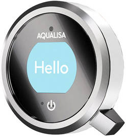 Example image of Aqualisa Q Q Smart 16W, Round Shower Head, Arm & White Accent (Gravity).