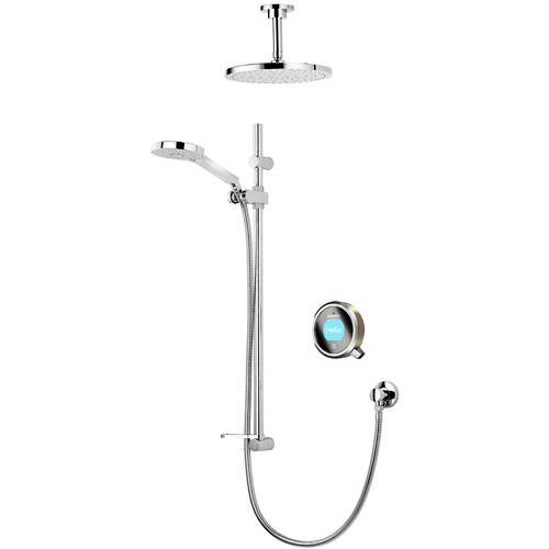 Larger image of Aqualisa Q Q Smart 19N With Shower Head, Slide Rail & Nickel Accent (HP).