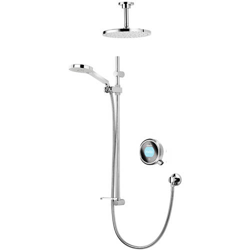 Larger image of Aqualisa Q Q Smart 20S With Shower Head, Slide Rail & Silver Acc (Gravity).