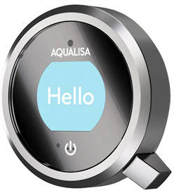 Example image of Aqualisa Q Q Smart 25GR, Ceiling Fed Rail Kit, Bath Fill & Grey Accent (HP).